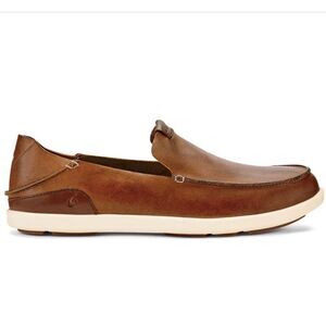 OLUKAI NALUKAI SLIP-ON SHOE - FOX/BONE Leather men’s 10.5